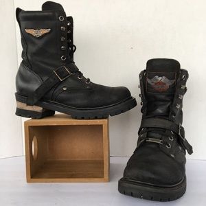 8w HD Black Leather work n riding boots